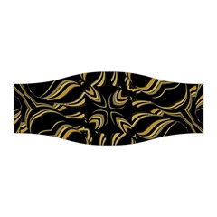 Black And Orange Geometric Design Stretchable Headband by dflcprintsclothing