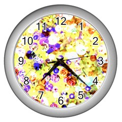 Sequins And Pins Wall Clock (silver) by essentialimage