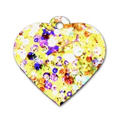 Sequins And Pins Dog Tag Heart (one Side) by essentialimage