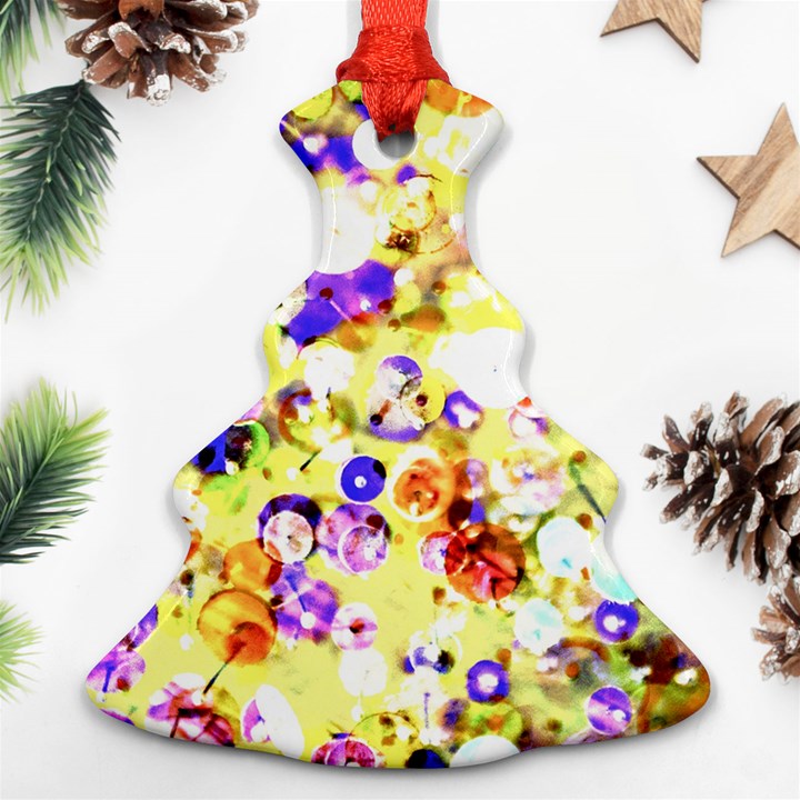 Sequins and Pins Christmas Tree Ornament (Two Sides)