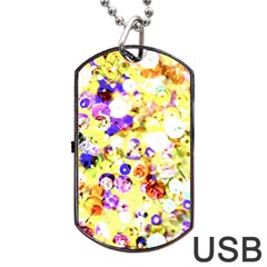 Sequins And Pins Dog Tag Usb Flash (one Side) by essentialimage