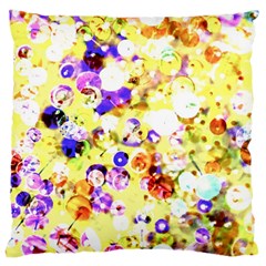 Sequins And Pins Large Cushion Case (one Side) by essentialimage