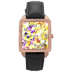 Sequins And Pins Rose Gold Leather Watch  by essentialimage