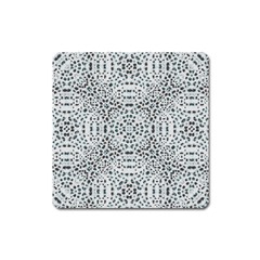 Dots Motif Geometric Print Design Square Magnet