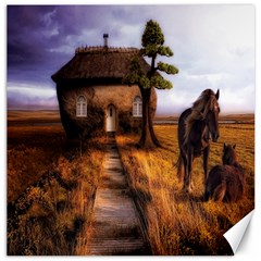 Strange House And Horses From Fonebook Canvas 12  X 12  by 2853937