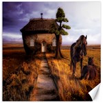 Strange House And Horses From Fonebook Canvas 12  x 12  11.4 x11.56  Canvas - 1