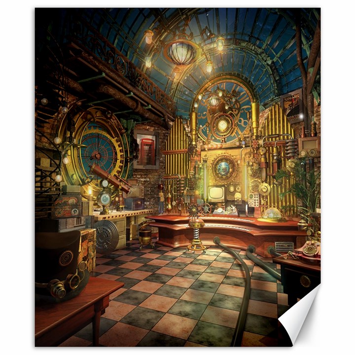 Steampunk Room Canvas 8  x 10 