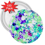 Sequins and Pins 3  Buttons (100 pack)  Front