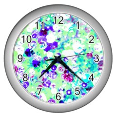 Sequins And Pins Wall Clock (silver) by essentialimage