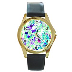 Sequins And Pins Round Gold Metal Watch by essentialimage