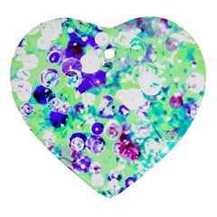 Sequins And Pins Heart Ornament (two Sides) by essentialimage