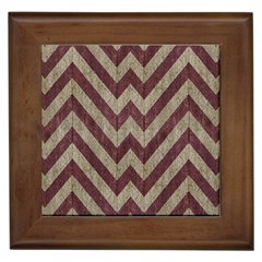 Vintage Grunge Geometric Chevron Pattern Framed Tile by dflcprintsclothing