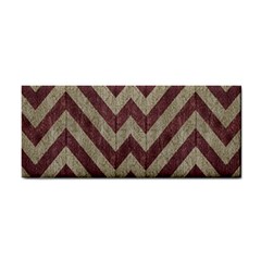 Vintage Grunge Geometric Chevron Pattern Hand Towel by dflcprintsclothing