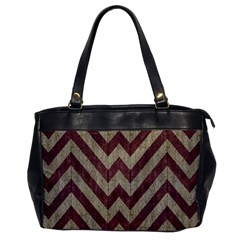 Vintage Grunge Geometric Chevron Pattern Oversize Office Handbag by dflcprintsclothing