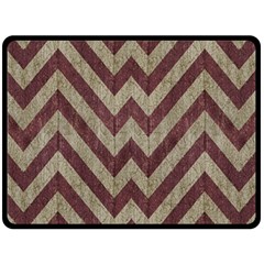 Vintage Grunge Geometric Chevron Pattern Fleece Blanket (large) 