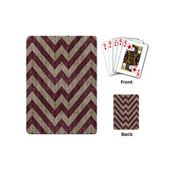 Vintage Grunge Geometric Chevron Pattern Playing Cards Single Design (mini) by dflcprintsclothing