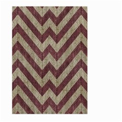 Vintage Grunge Geometric Chevron Pattern Large Garden Flag (two Sides) by dflcprintsclothing