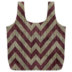 Vintage Grunge Geometric Chevron Pattern Full Print Recycle Bag (xl) by dflcprintsclothing