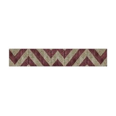 Vintage Grunge Geometric Chevron Pattern Flano Scarf (mini)