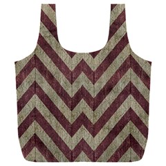 Vintage Grunge Geometric Chevron Pattern Full Print Recycle Bag (xxl) by dflcprintsclothing