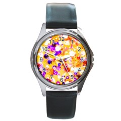 Summer Sequins Round Metal Watch