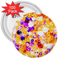 Summer Sequins 3  Buttons (100 Pack)  by essentialimage