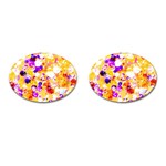 Summer Sequins Cufflinks (Oval) Front(Pair)