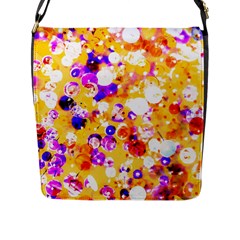 Summer Sequins Flap Closure Messenger Bag (l) by essentialimage