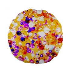 Summer Sequins Standard 15  Premium Flano Round Cushions