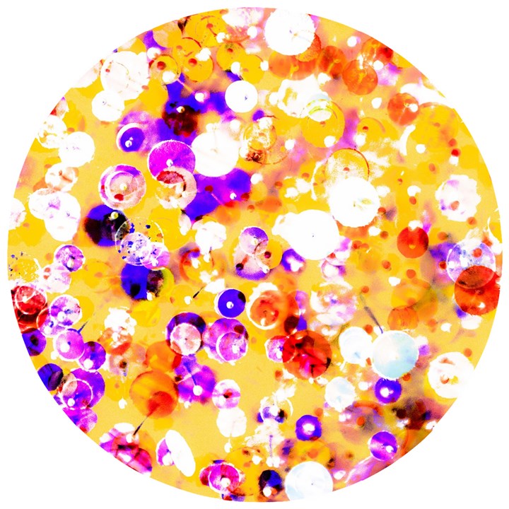 Summer Sequins Wooden Puzzle Round