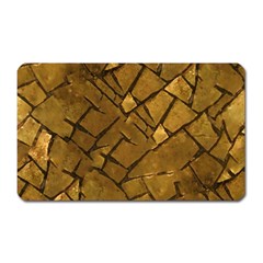 Golden Mosaic Texture Print Magnet (rectangular) by dflcprintsclothing