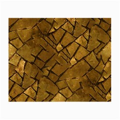 Golden Mosaic Texture Print Small Glasses Cloth by dflcprintsclothing