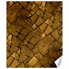 Golden Mosaic Texture Print Canvas 8  X 10  by dflcprintsclothing