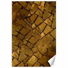 Golden Mosaic Texture Print Canvas 24  X 36  by dflcprintsclothing