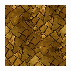 Golden Mosaic Texture Print Medium Glasses Cloth (2 Sides) by dflcprintsclothing