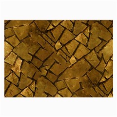 Golden Mosaic Texture Print Large Glasses Cloth (2 Sides) by dflcprintsclothing