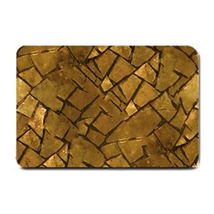 Golden Mosaic Texture Print Small Doormat 