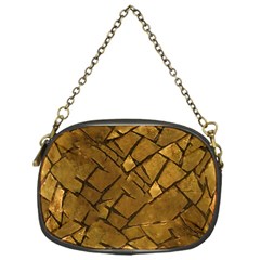 Golden Mosaic Texture Print Chain Purse (one Side)