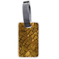 Golden Mosaic Texture Print Luggage Tag (one Side) by dflcprintsclothing