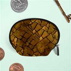 Golden Mosaic Texture Print Accessory Pouch (small) by dflcprintsclothing