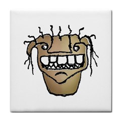 Sketchy Monster Head Drawing Tile Coaster by dflcprintsclothing