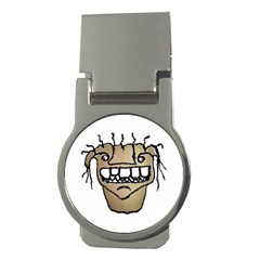 Sketchy Monster Head Drawing Money Clips (round) 