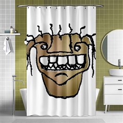 Sketchy Monster Head Drawing Shower Curtain 48  X 72  (small) 