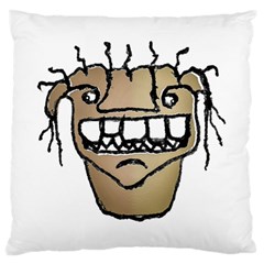 Sketchy Monster Head Drawing Large Cushion Case (one Side)