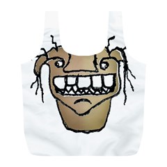 Sketchy Monster Head Drawing Full Print Recycle Bag (l) by dflcprintsclothing