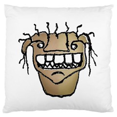 Sketchy Monster Head Drawing Large Flano Cushion Case (one Side) by dflcprintsclothing