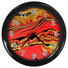 Warrior s Spirit Wall Clock (black) by BrenZenCreations