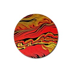 Warrior s Spirit Rubber Round Coaster (4 Pack)  by BrenZenCreations