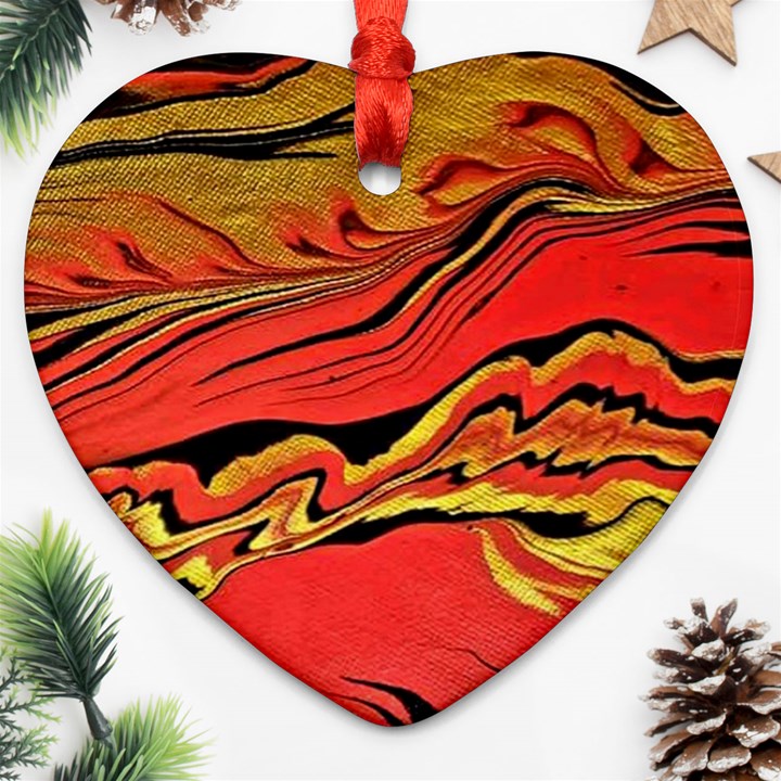 Warrior s Spirit Heart Ornament (Two Sides)