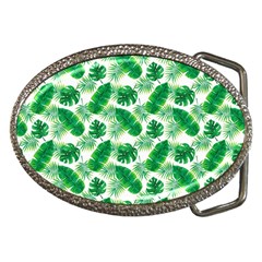 Tropical Leaf Pattern Belt Buckles